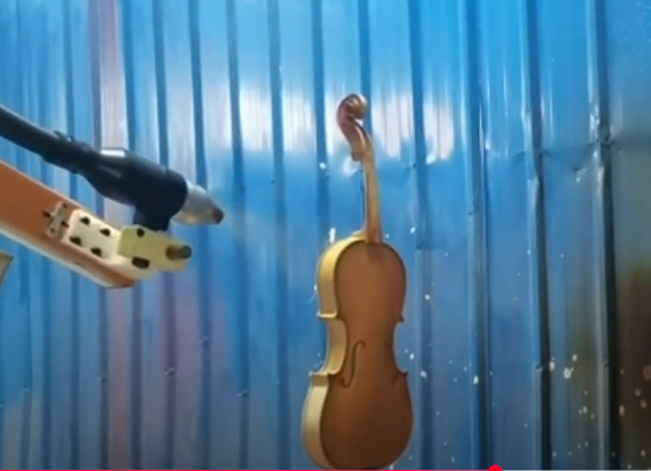 Violin musical instrument with High demand of HDA high speed rotating bell spraying