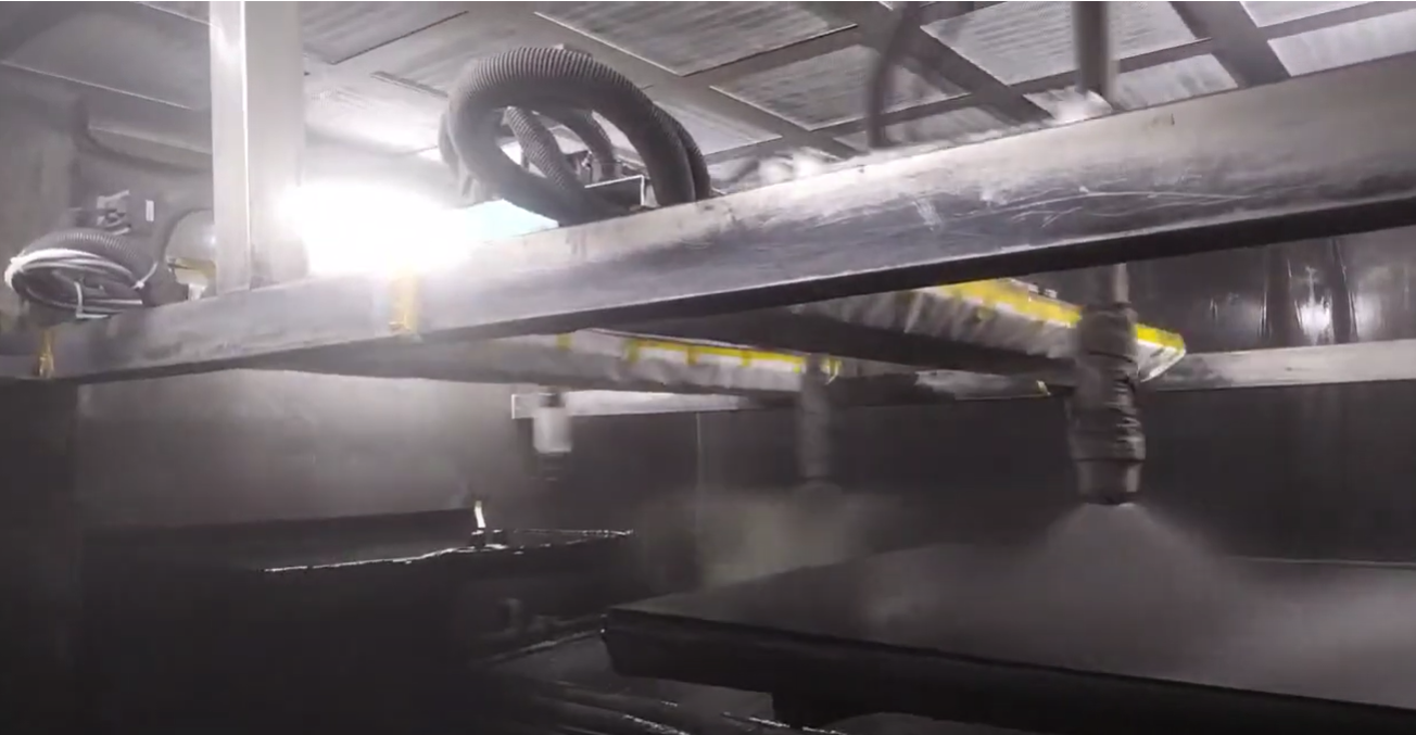 HDA electrostatic rotating bell spray system for electric car parts automatic spraying