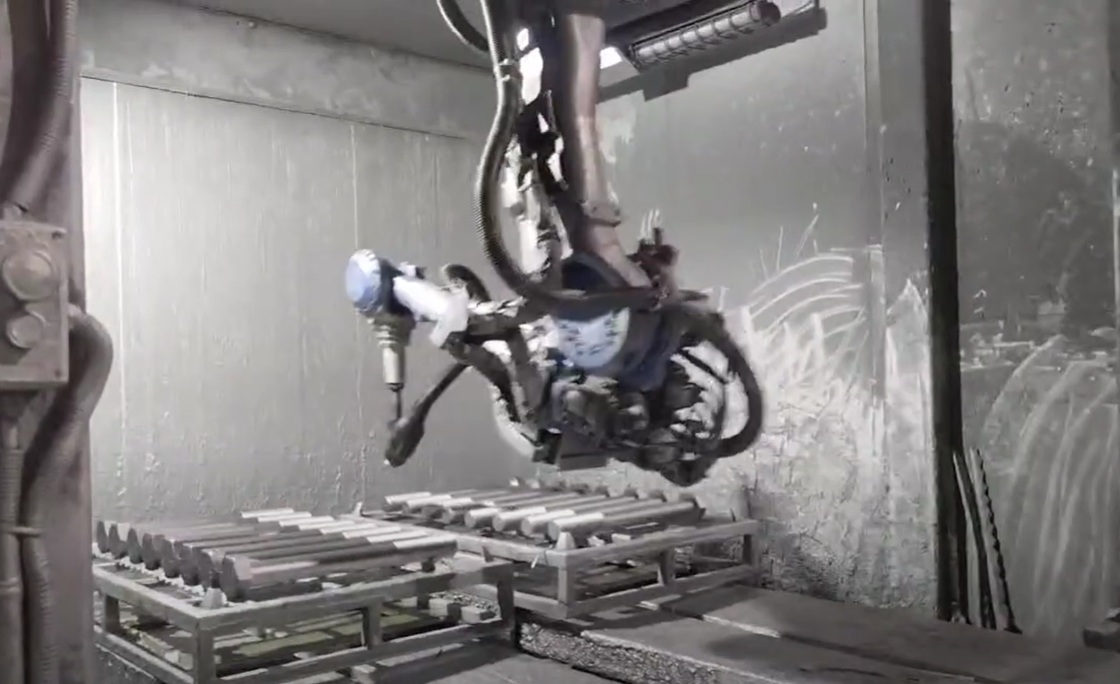 HDA high-speed electrostatic rotatry bell for ship bolts Nut gears automatic surface coating