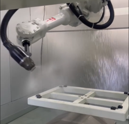 metal frame metal Frame applying ABB coating robot