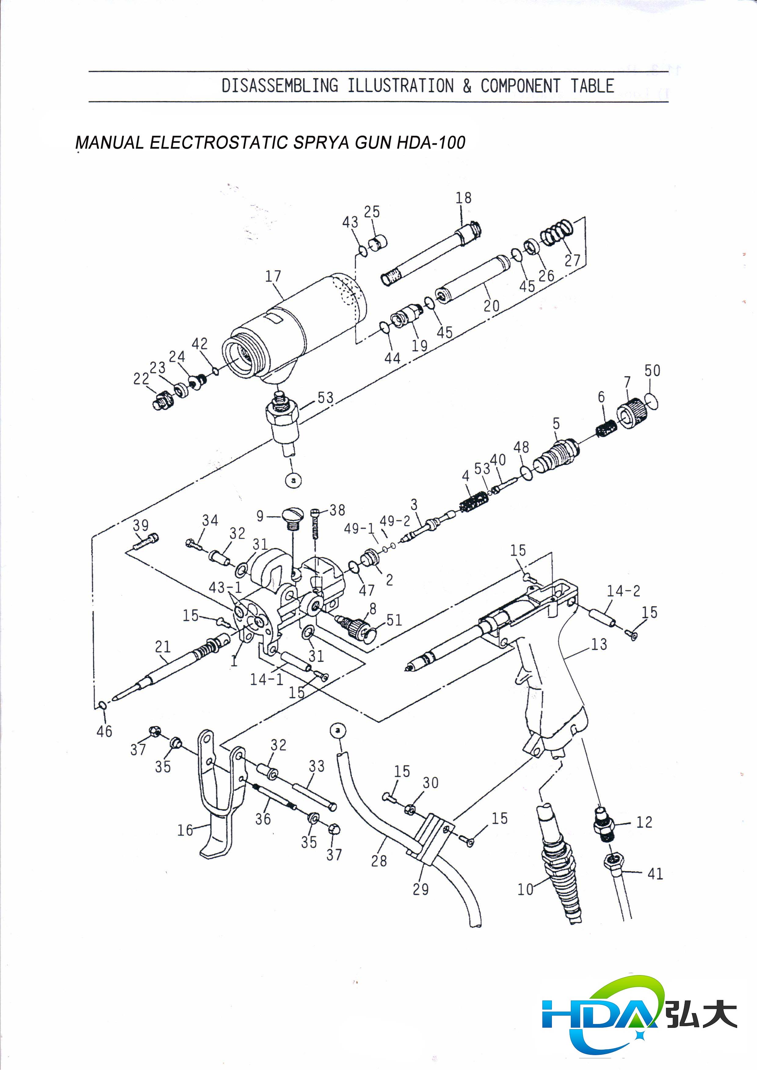 HONGDA electrostatic spray gun 