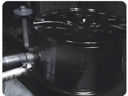 car wheel paint spray system