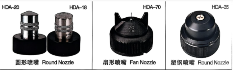 HDA spray gun nozzle